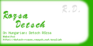 rozsa detsch business card